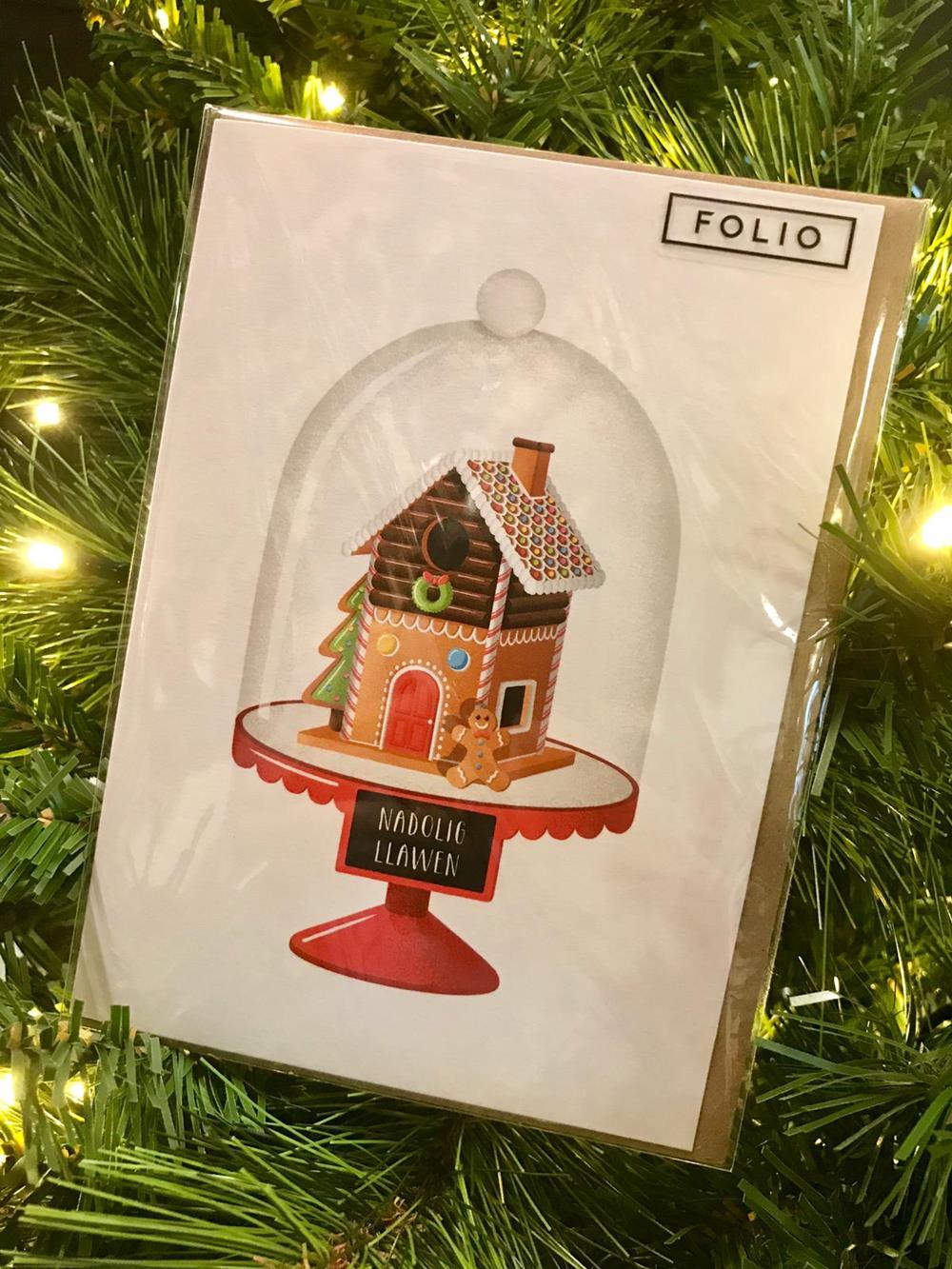 Nadolig Llawen Gingerbread House Card