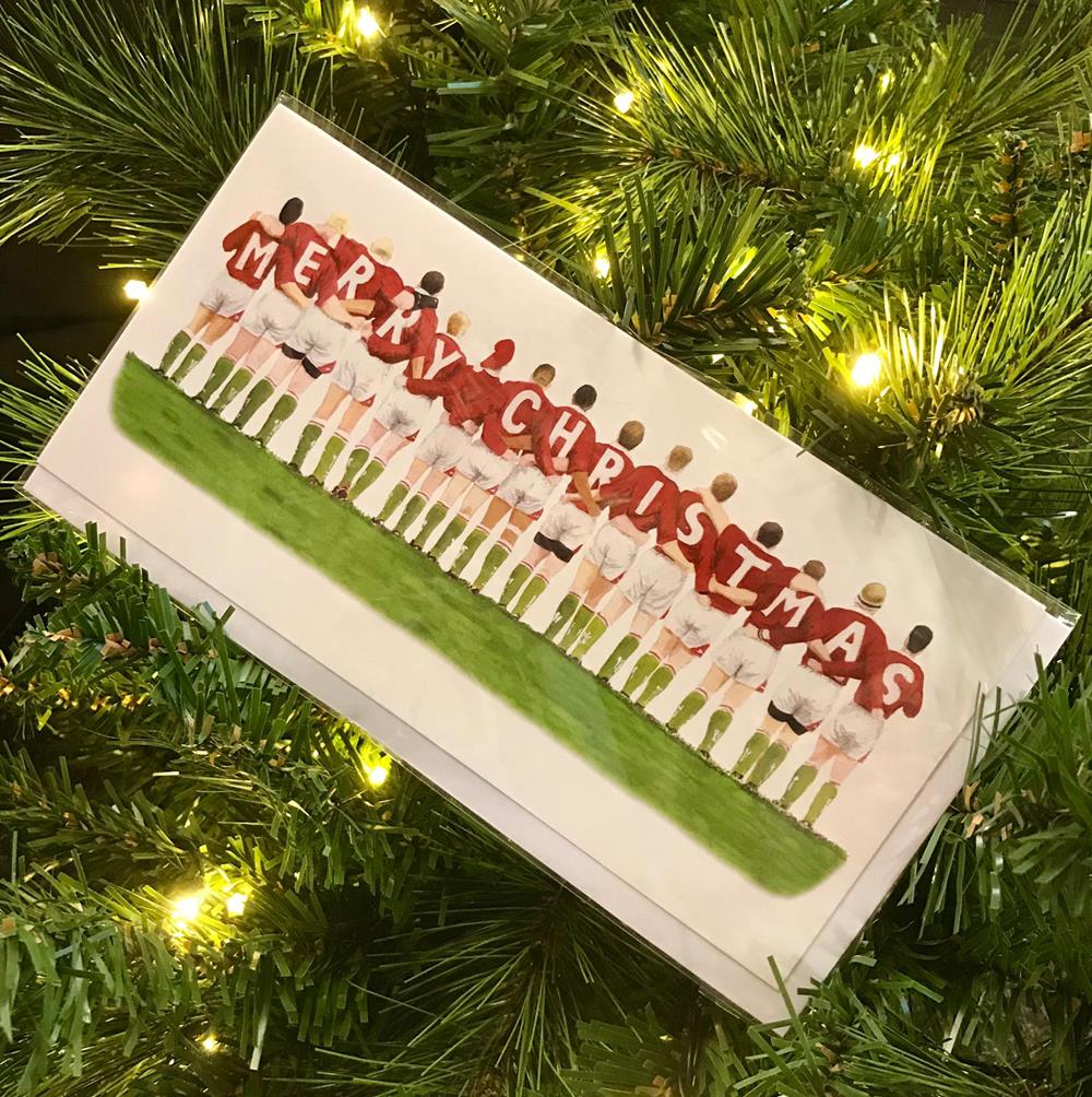 'Men In Red' Merry Christmas Card