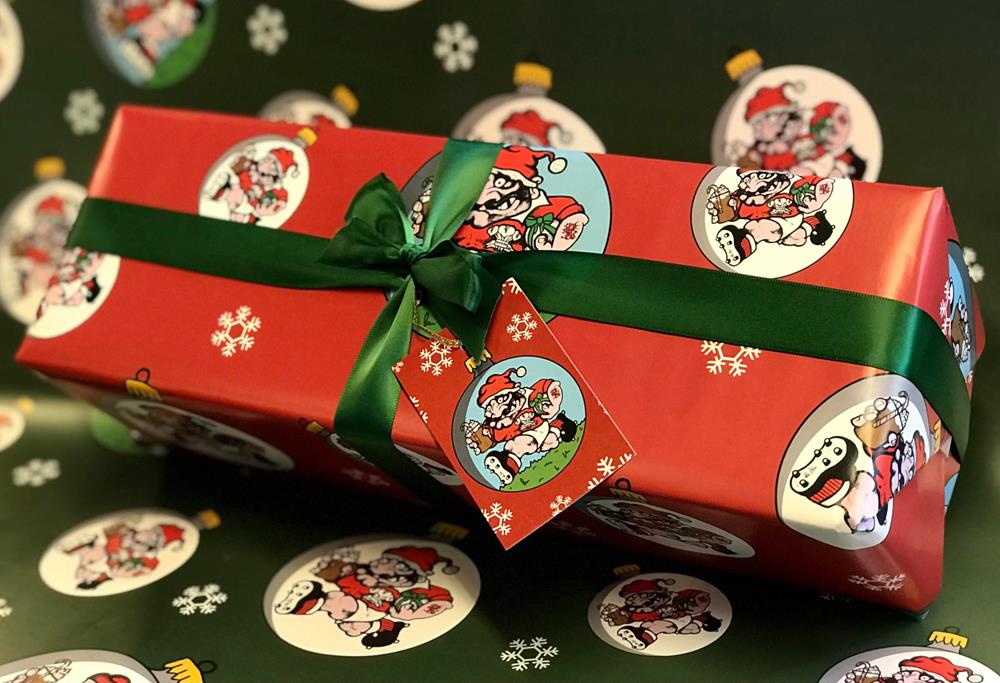 Groggy Christmas Wrapping Paper