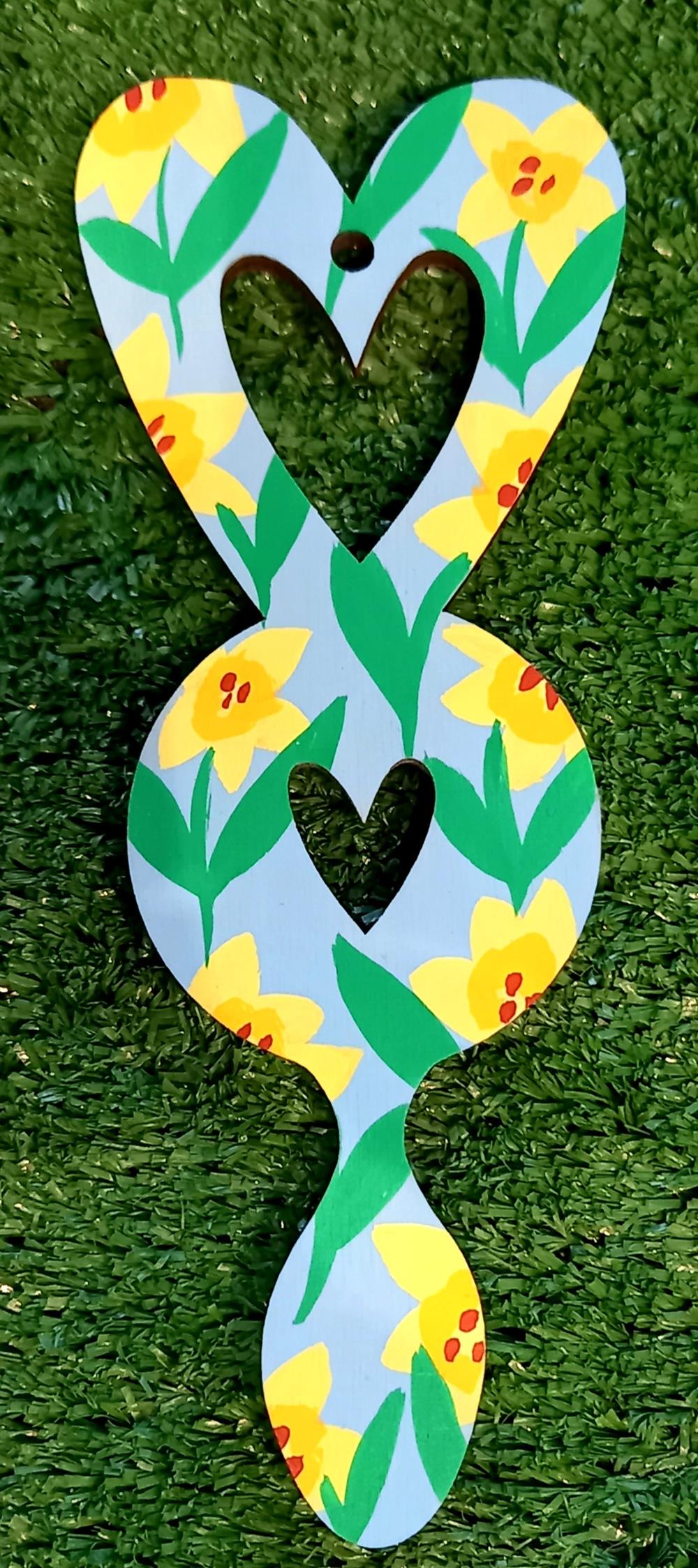 Daffodil Double Heart Lovespoon