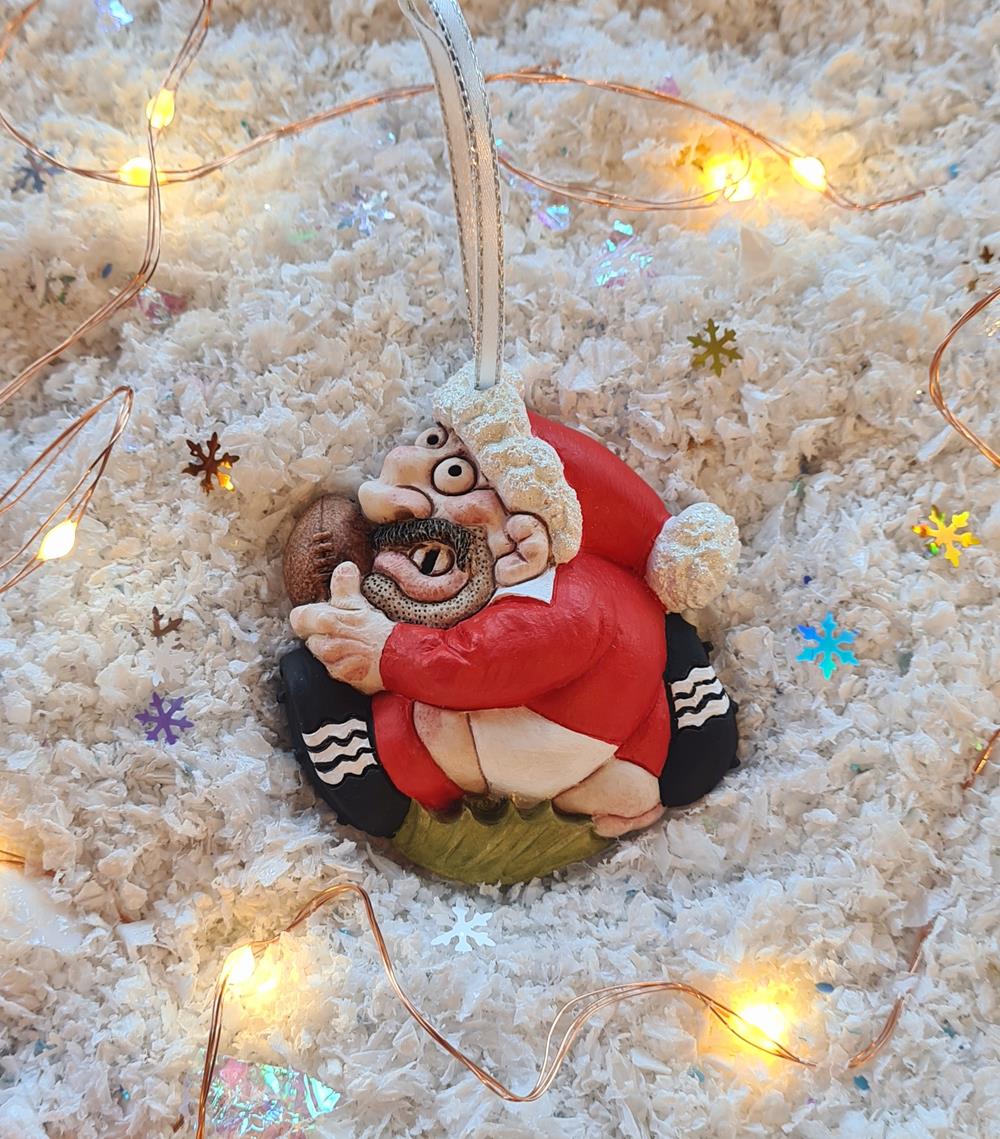 Rugby Player Christmas Decoration