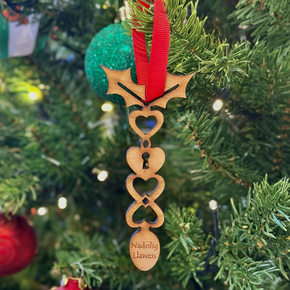 Nadolig Llawen Wooden Lovespoon