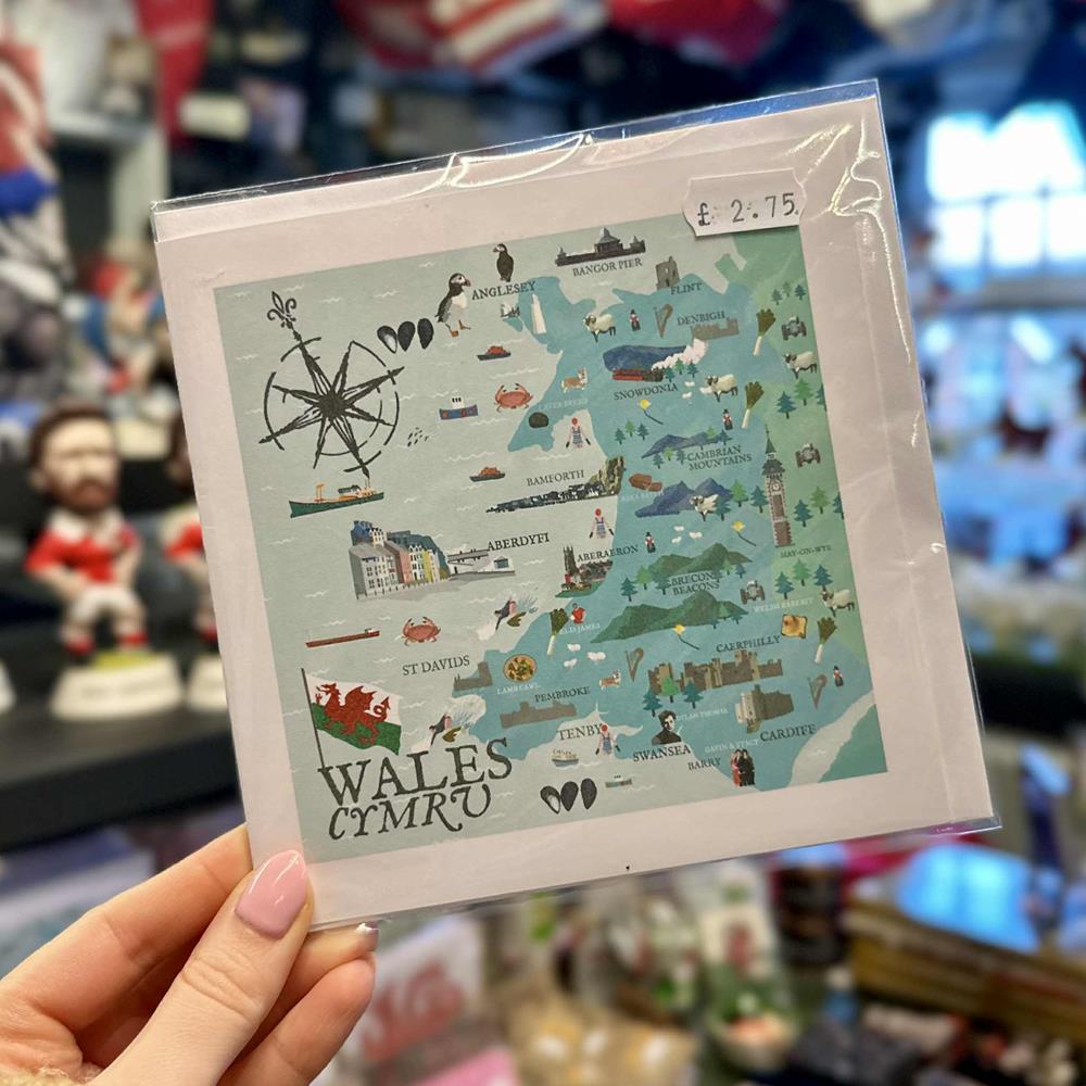 Wales Cymru Map Card