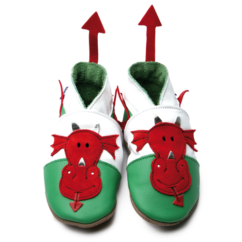 Welsh Dragon Baby Shoes