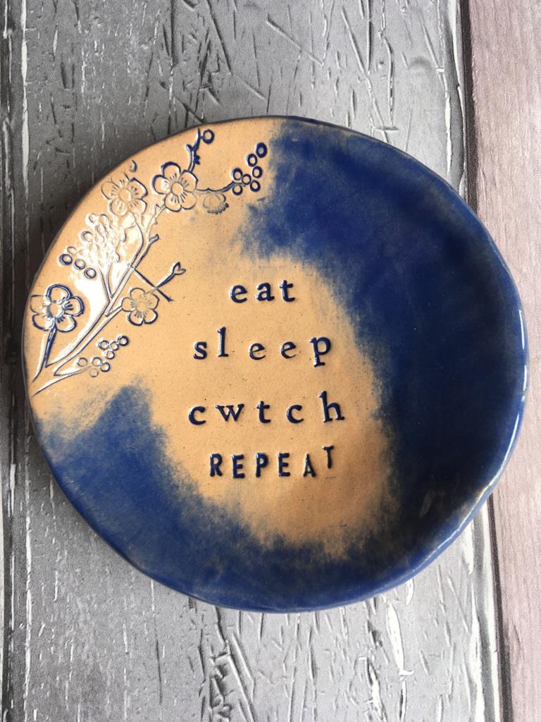 Eat Sleep Cwtch Repeat Ceramic Dish
