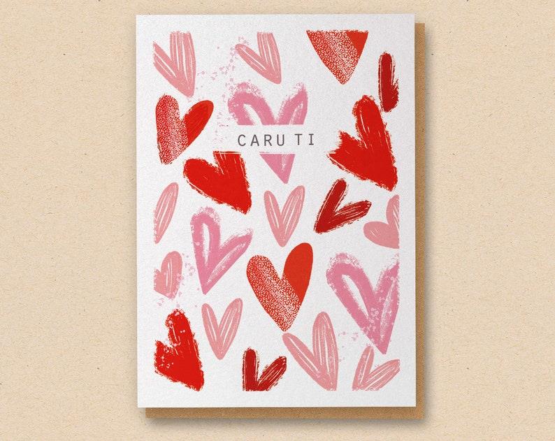 Caru Ti (Hearts) Card