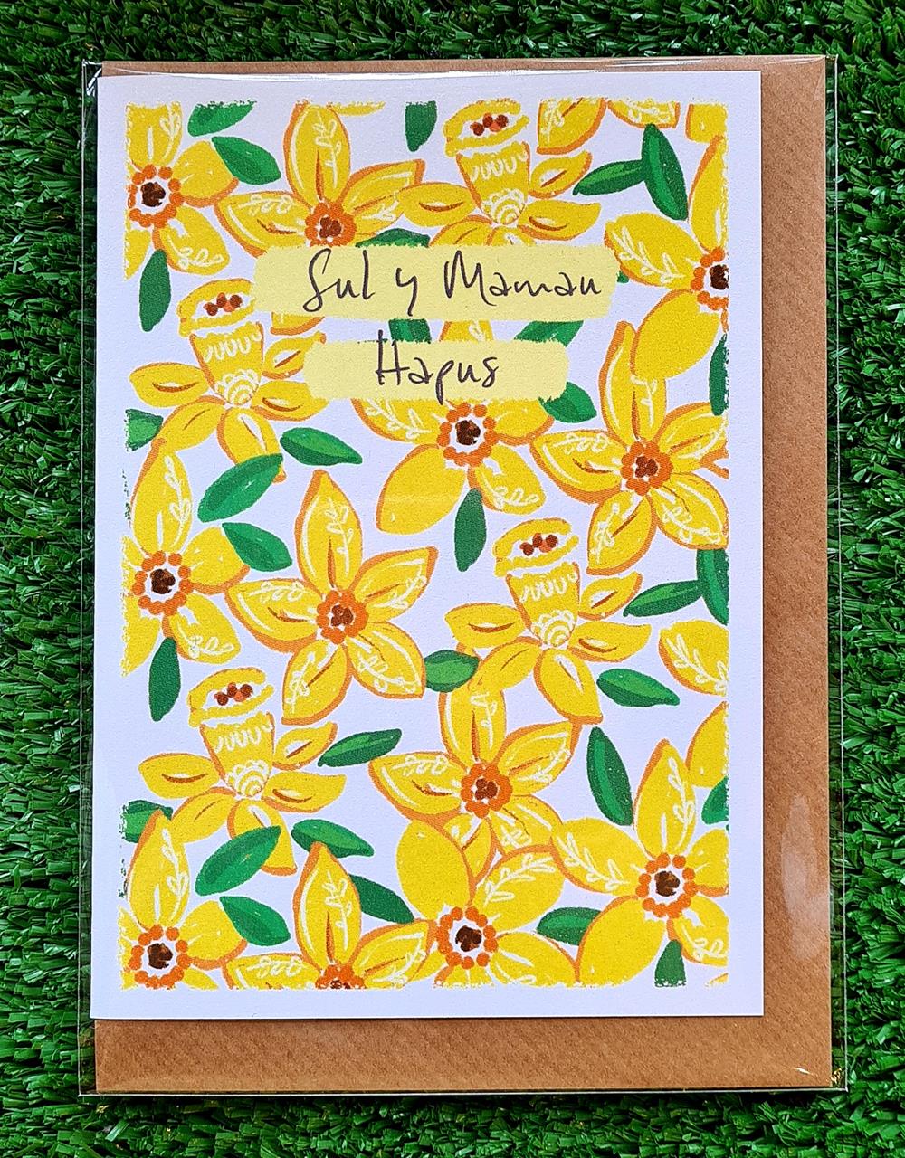 Sul Y Mamau Hapus Card (Daffodils)