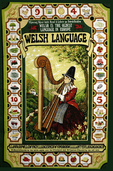 Welsh Language Tea Towel
