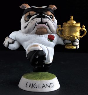 English Bulldog with Cup