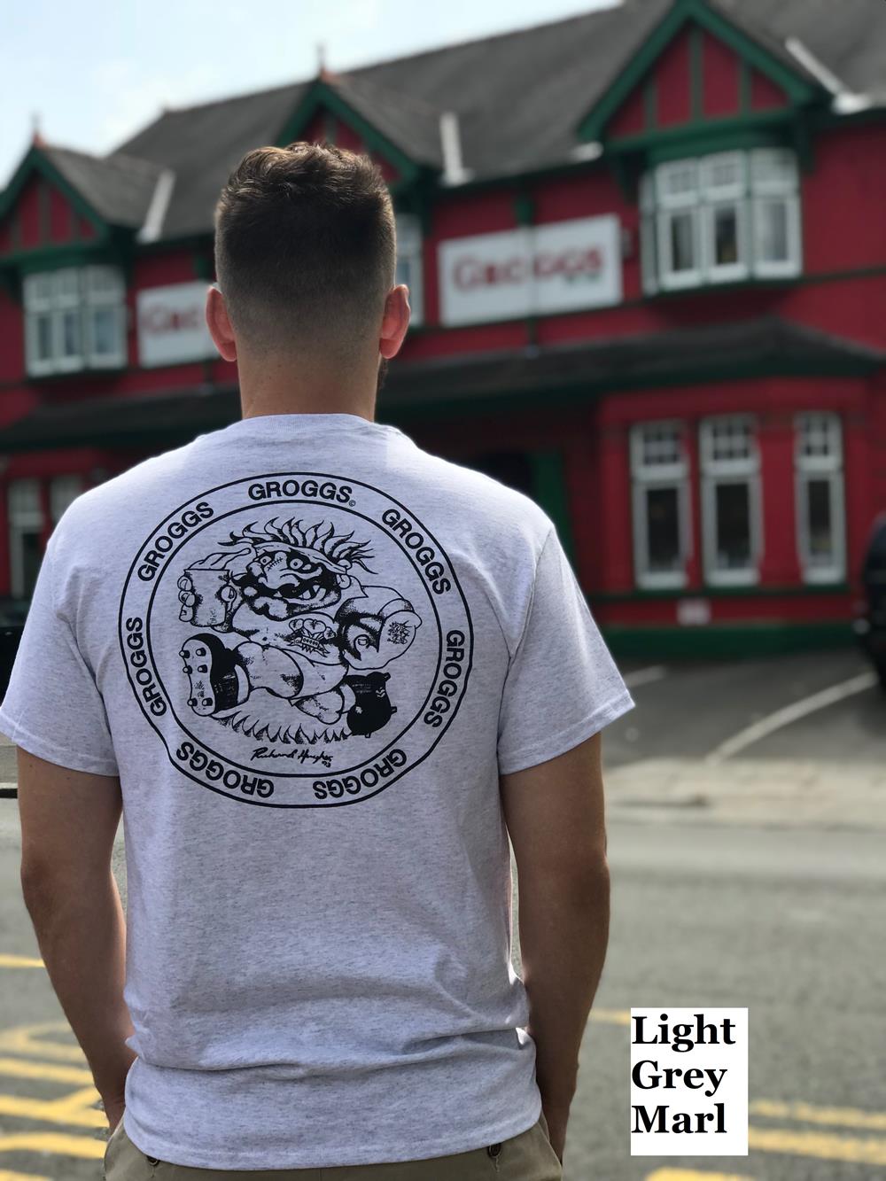 Grogg Retro Tee ~ Light Grey - Image 2