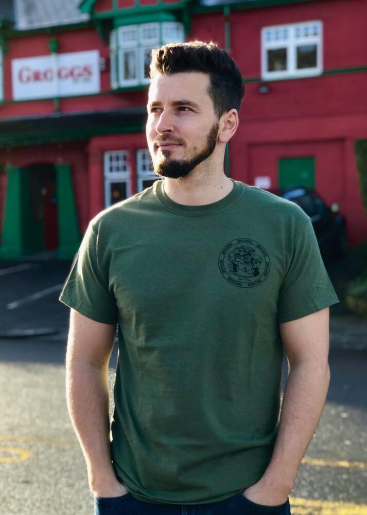 Grogg Retro Tee ~ Military Green