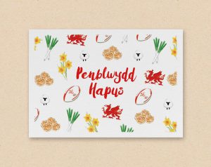 Penblwydd Hapus Wales Card