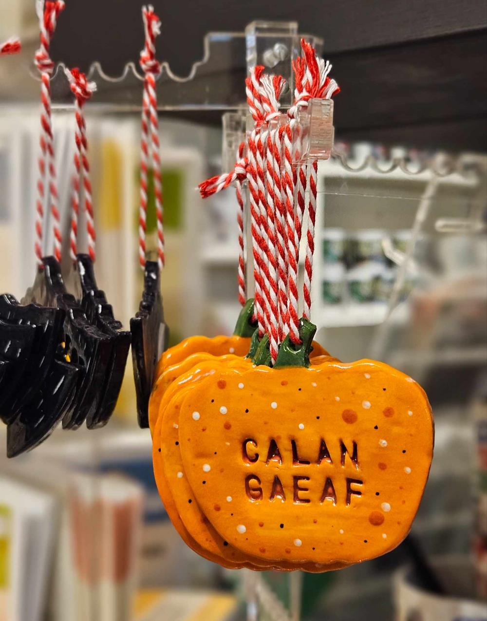 Pumpkin Calan Gaeaf Ceramic Decoration - Image 2