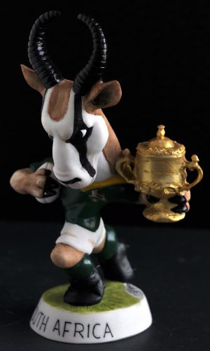 South African Springbok with Cup