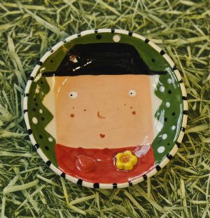 Welsh Lady Ceramic Ring Dish