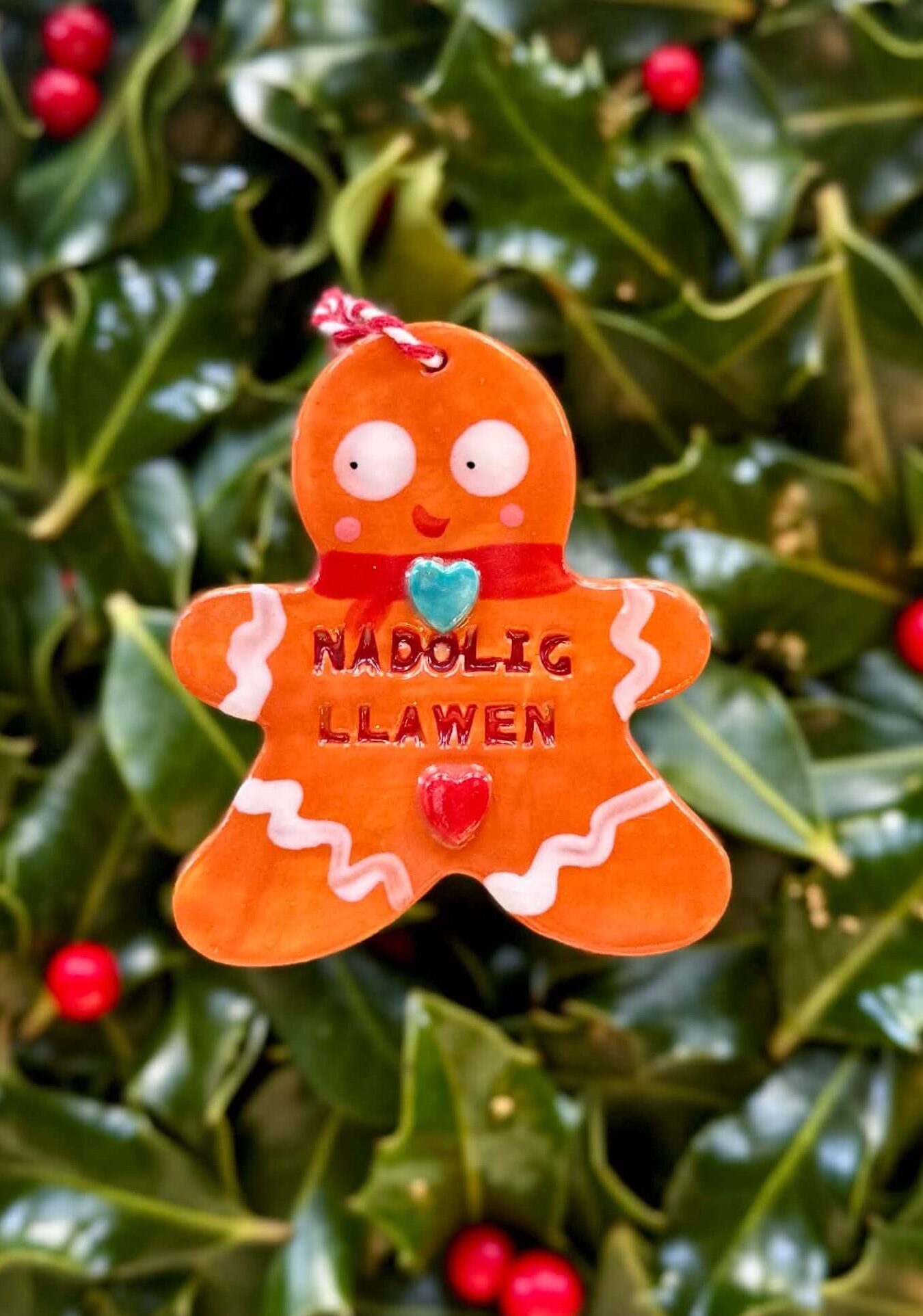 Gingerbread Man Nadolig Llawen Decoration