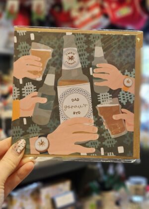 Dad Gorau'r Byd Beers Card